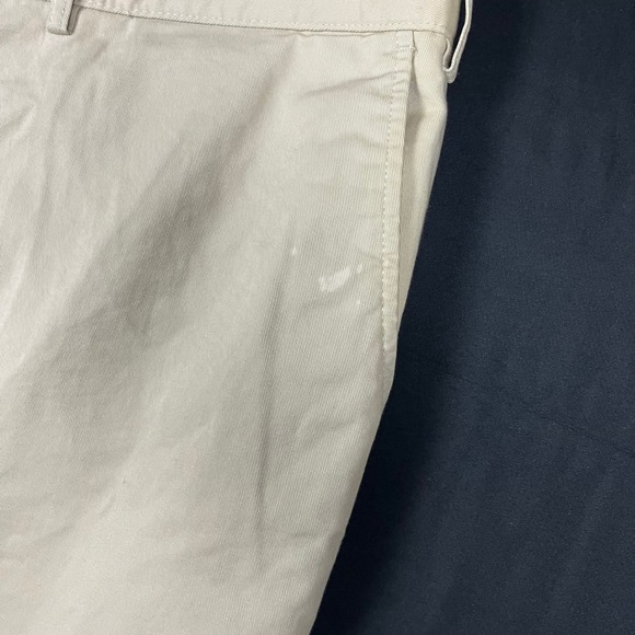 VTG 90's Polo Ralph Lauren Chino Pants Khaki Flat Front Mens 44t-36 Cotton - Picture 3 of 16